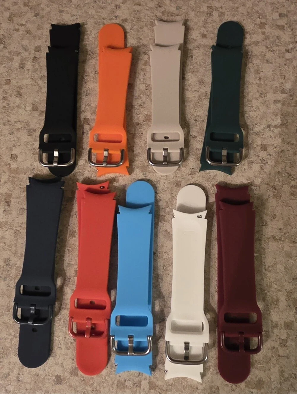 Samsung Galaxy Smartwatch 6 - Silver- With 9 Colored New Bands. No Charger
